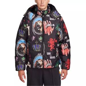 Nike Mens Lebron Therma Down Winter Jacket Black Sz Large Tall FB6974-010